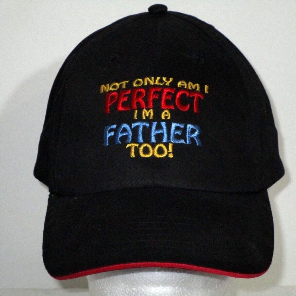 DAD Black Hat with embroidery adjustable fits  # 365